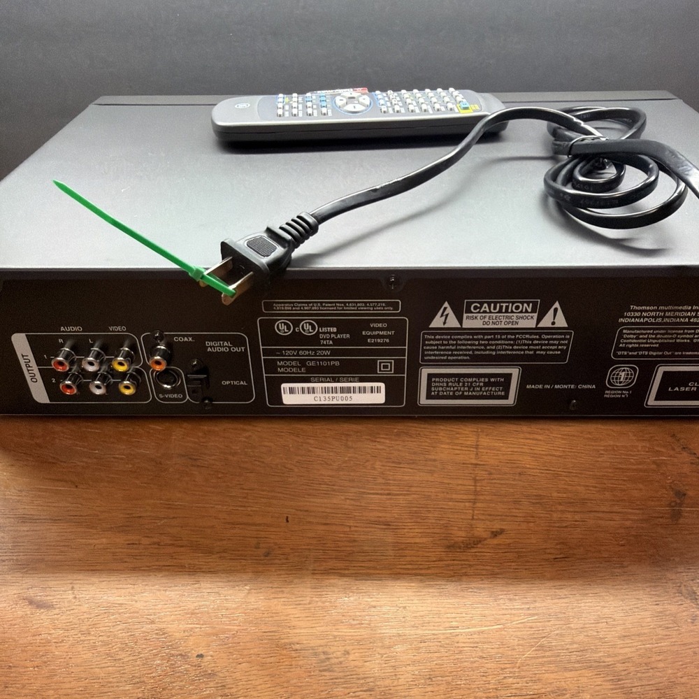 Brand New GE Digital DVD Player Model GE1101PB (OPEN BOX WITH REMOTE) - Picture 3 of 6